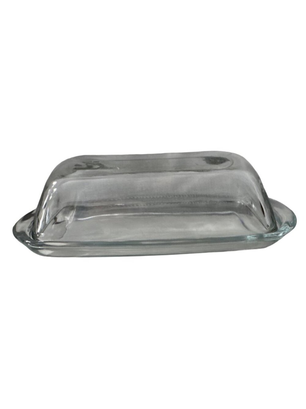 Clear Glass Butter Dish With Lid Rectangular Design For Standard Butter Sticks